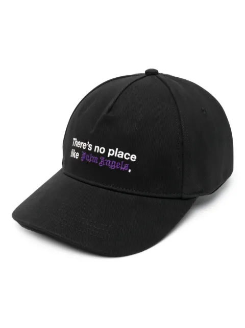 Palm Angels logo-embroidered cotton cap Black PMLB094F23FAB0041035