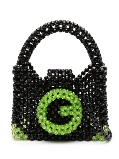 Germanier bead-embellished tote bag Black AW23BG01