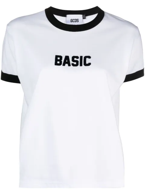 GCDS logo-print cotton T-shirt White FW23W130300