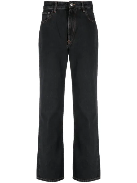 GCDS Choker rhinestone-embellished straight jeans Black CC94W350224