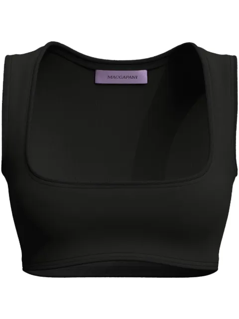 Maccapani Perfect square-neck bra top Black 23IM2M0T0104776
