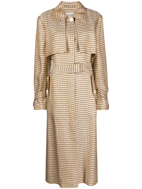 Lanvin checkered trench coat Orange RWCO00335726A23