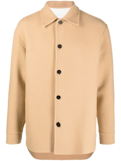 Jil Sander button-up long-sleeved shirt jacket Neutrals J23BN0006J40020