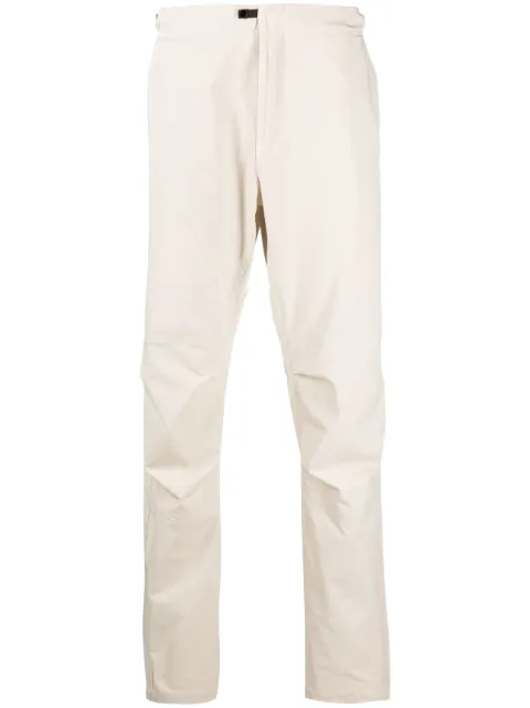 Stone Island strap-detail high-rise tapered-leg trousers Neutrals 7915301G4