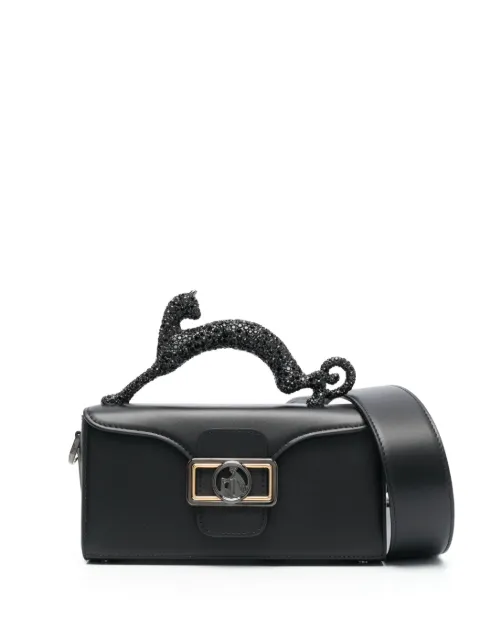Lanvin Pencil Cat rhinestone-embellished shoulder bag Black LWBGBRS3TPSSA23