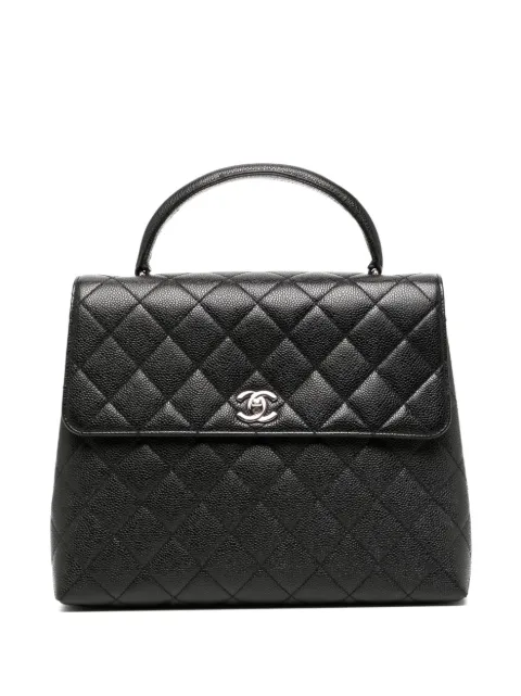 CHANEL Pre-Owned 2000 medium Classic Flap handbag Black 1951193