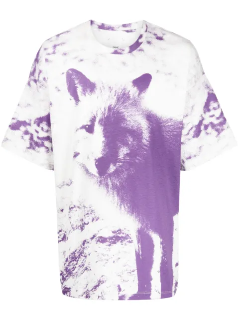 OAMC Yosemite graphic-print cotton T-shirt Purple 23A28OAY20COT00727