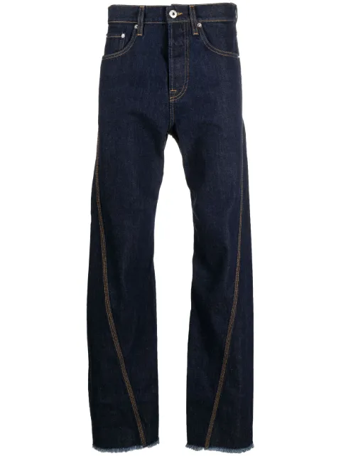 Lanvin mid-rise straight-leg cotton jeans Blue RMTR0151D006A23