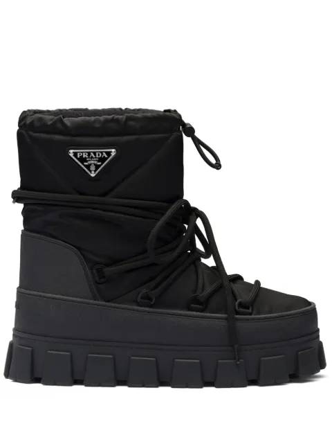 Prada Re-nylon gabardine après-ski boots Black 1U007NF0403LFV