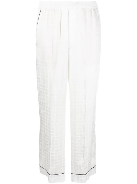 10 CORSO COMO Circle-motif straight-leg trousers White 101051TE78760
