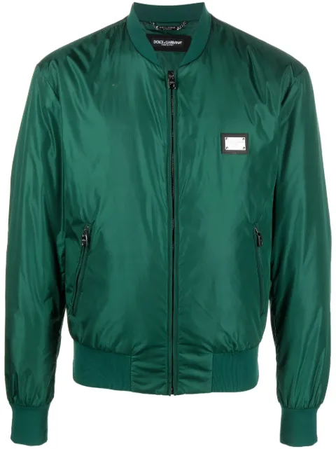Dolce & Gabbana logo-tag track jacket Green G9ABPTG7F2J