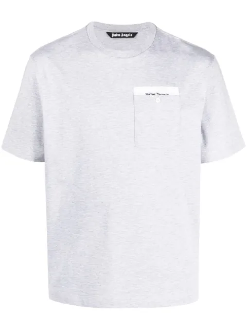 Palm Angels Sartorial Tape crew neck T-shirt Grey PMAA088E23JER0010803