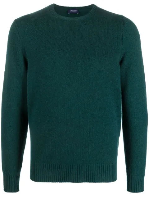 Drumohr crew-neck ribbed-trim sweater Green D7K103