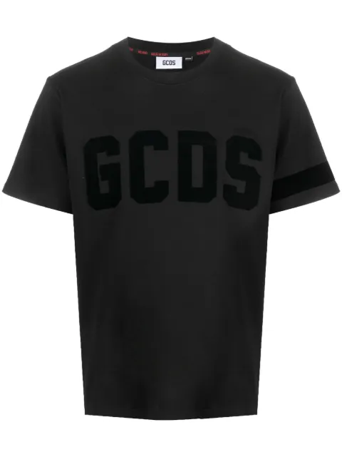 GCDS logo-print cotton T-shirt Black FW23M130129