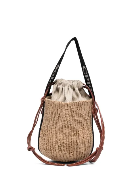 Chloé small Woody bucket bag Neutrals CHC23AS381L18