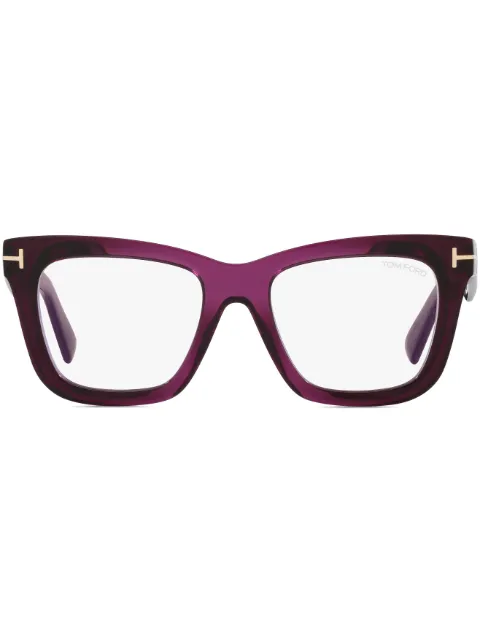 TOM FORD Eyewear Blue Block square-frame glasses Purple FT5881B52081