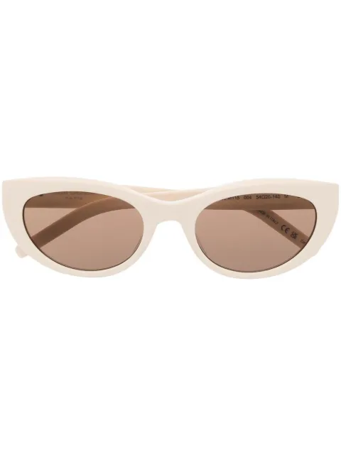 Saint Laurent Eyewear logo cat-eye frame sunglasses Neutrals SLM115