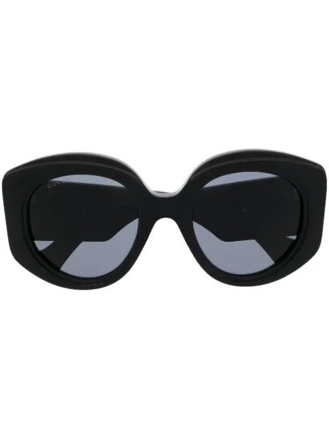 Gucci Eyewear Interlocking-G round-frame sunglasses Black GG1308S001