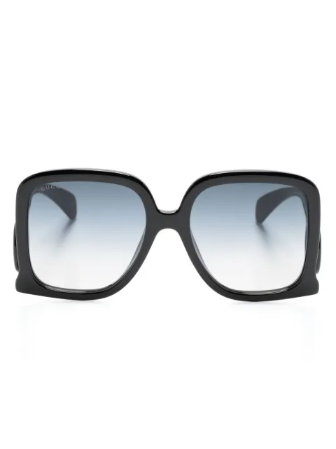 Gucci Eyewear Interlocking-G oversize-frame sunglasses Black GG1326S001