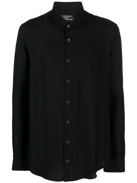 Patrizia Pepe long-sleeved twill shirt Black 5C0310A093J