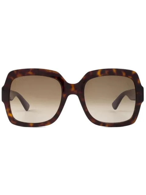 Gucci Eyewear tortoiseshell square-frame sunglasses Brown GG0036SN004