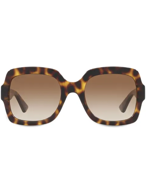 Gucci Eyewear tortoiseshell-effect square-frame sunglasses Green GG1337S003