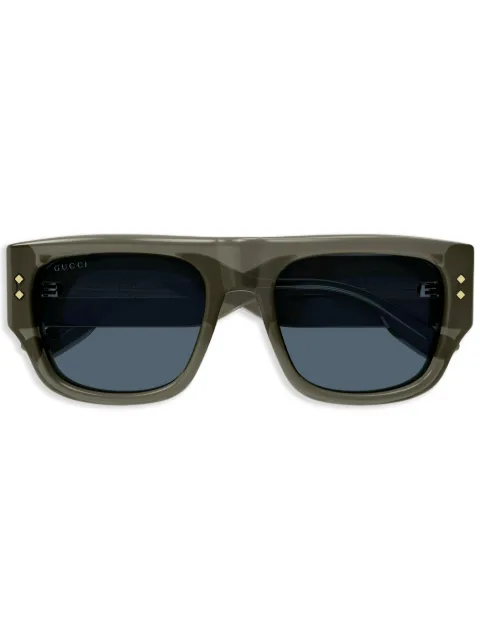 Gucci Eyewear logo-engraved square-frame sunglasses Grey GG1262S003