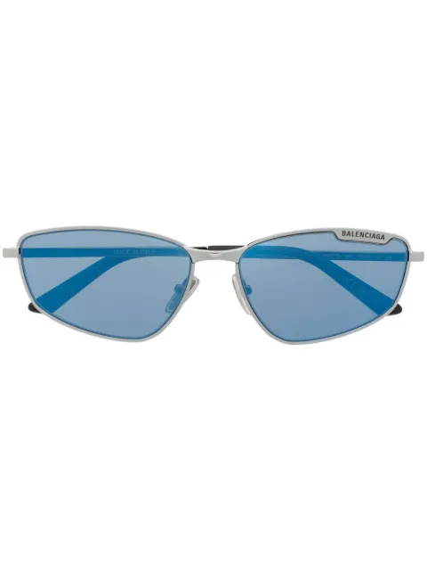 Balenciaga Eyewear logo-engraved rectangular-frame sunglasses Gold BB0277S003