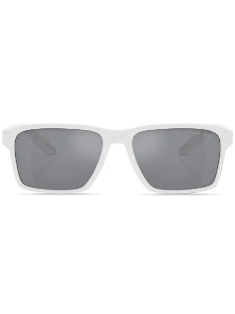Prada Eyewear logo-print square-frame sunglasses White SPS05YSFTWK40A