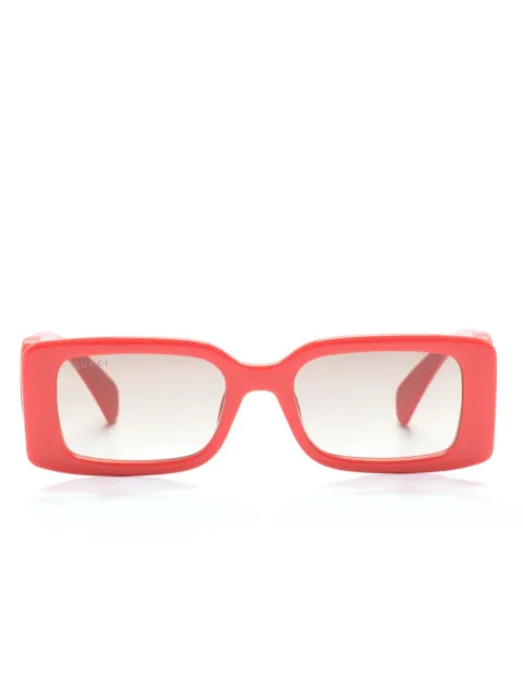 Gucci Eyewear Interlocking G rectangular-frame sunglasses Red GG1325S005