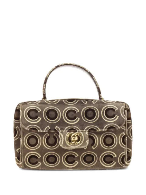 CHANEL Pre-Owned 2002 Coco Flap top handle bag Grey 7021645
