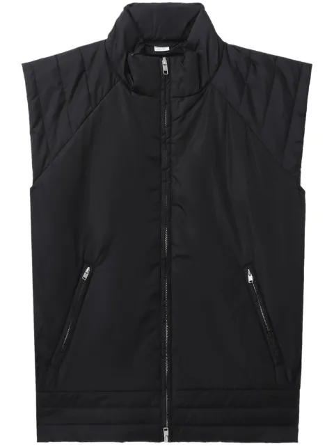 Random Identities cap-sleeved zipped gilet Black NY25C00000