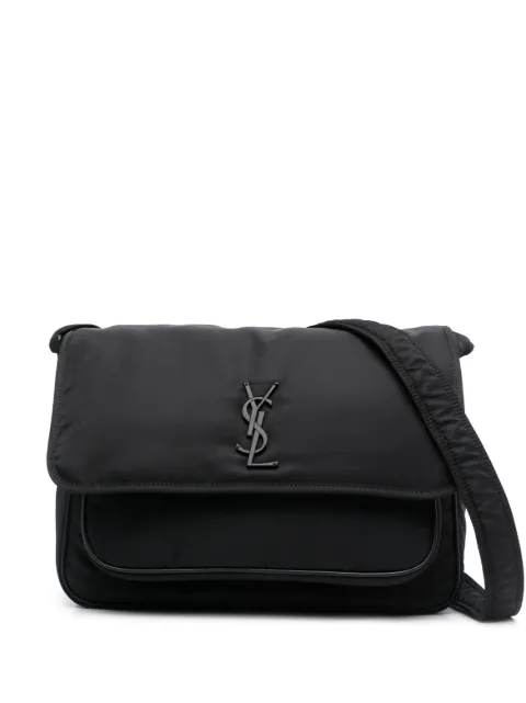 Saint Laurent Niki YSL-plaque messenger bag Black 757146FACKH