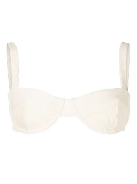 Haight underwire-cup ribbed bikini top White 010306740274
