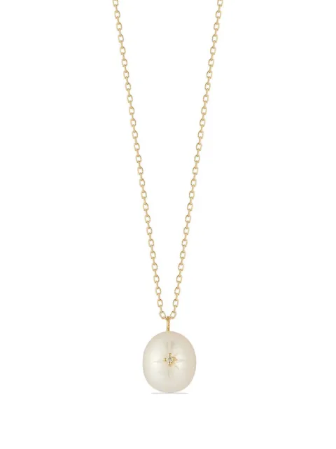 Mateo 14kt yellow gold pearl diamond necklace Gold GNKF2833PLWSAG