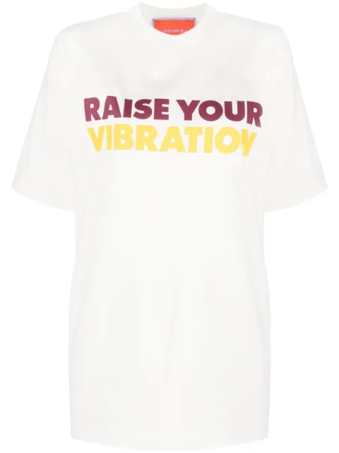 La DoubleJ Raise Your Vibrations cotton T-shirt Neutrals TSH0020JER032SOP03WH05