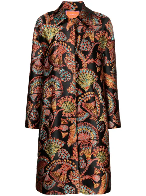 La DoubleJ Boxy Sicomore jacquard coat Black JAC0014JCQ053SIC02BL01