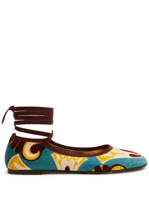La DoubleJ Winter ballerina shoes Blue SHO0090VEL001DEN01BU01