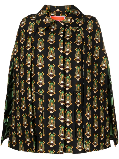 La DoubleJ Milano wool-blend cape Black JAC0072CAD001SCA01BL01