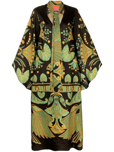 La DoubleJ Magnifico silk midi dress Black DRE0612SIL001NIL01BL01