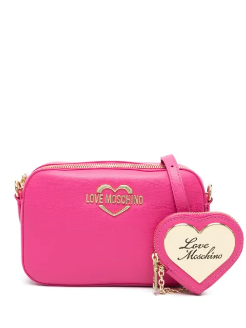Love Moschino logo-plaque crossbody bag Pink JC4071PP1HLD0615