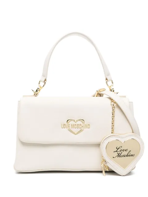 Love Moschino logo-lettering faux leather tote bag Neutrals JC4083PP1HLD0110
