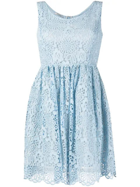 Miu Miu Pre-Owned lace sleeveless flared dress Blue CSLWMMBDRE7298