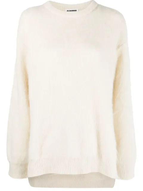 Jil Sander long-sleeved textured-finish jumper Neutrals J02GP0149J14616