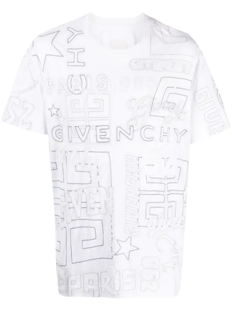 Givenchy embroidered-design cotton T-shirt White BM716N3YEP