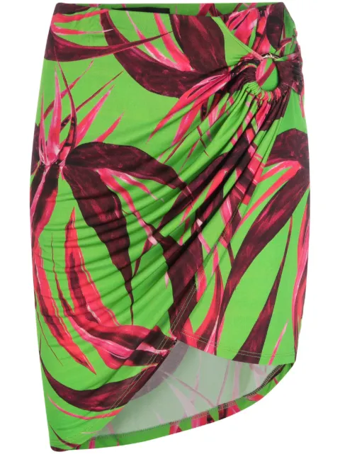 Louisa Ballou Coastline floral-print miniskirt Green 1151024010