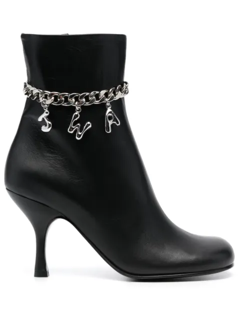 JW Anderson 80mm logo-embellished leather boots Black ANW41030A18190