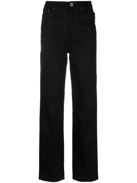 ROTATE BIRGER CHRISTENSEN crystal-embellished straight-leg jeans Black 100533100