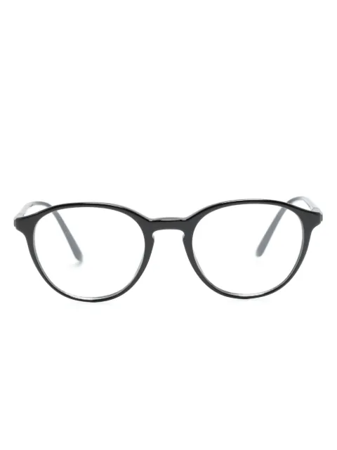 Giorgio Armani logo-print round-frame glasses Black AR72375001