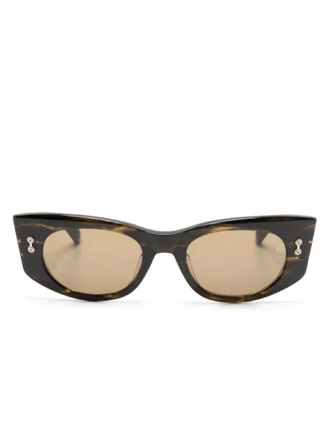 Akoni Aquila oval-frame sunglasses Brown AKS103B52